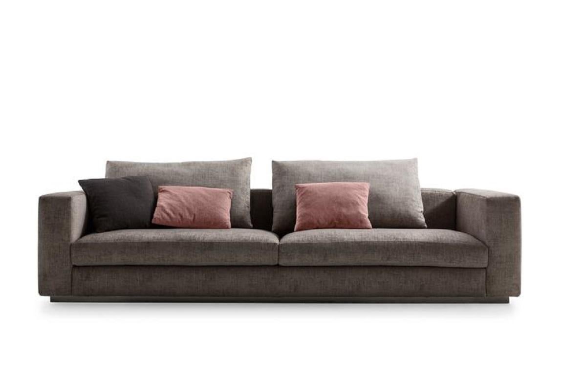 Modern Rectangular Decorative Cushion in Pink Velvet Molteni&C - made in Italy