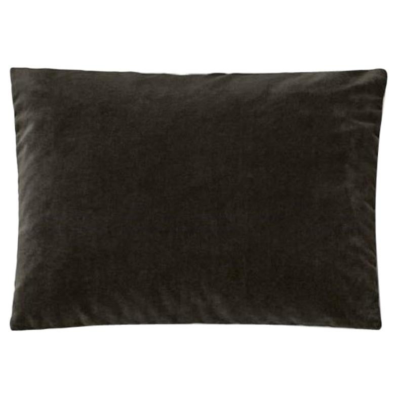 Rectangular Decorative Cushion in Dark Grey Velvet Molteni&C - made in Italy