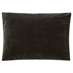 Rectangular Decorative Cushion in Dark Grey Velvet Molteni&C - made in Italy