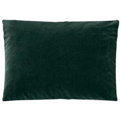 Rectangular Decorative Cushion in Dark Green Velvet Molteni&C - made in Italy