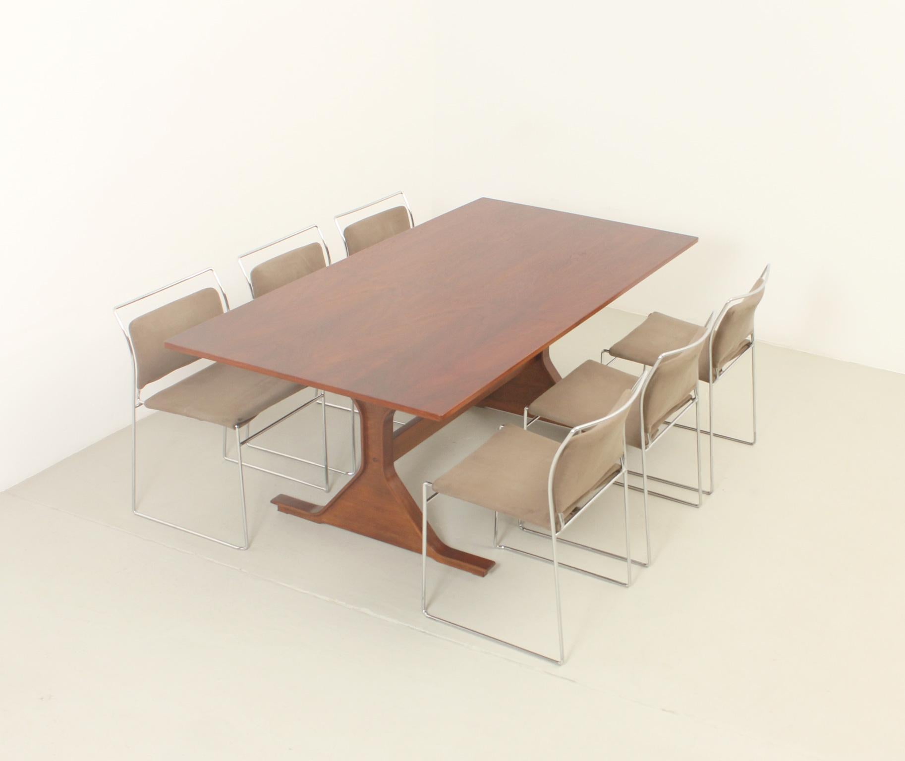 Rectangular Dining Table by Gianfranco Frattini for Bernini, Italy For Sale 10