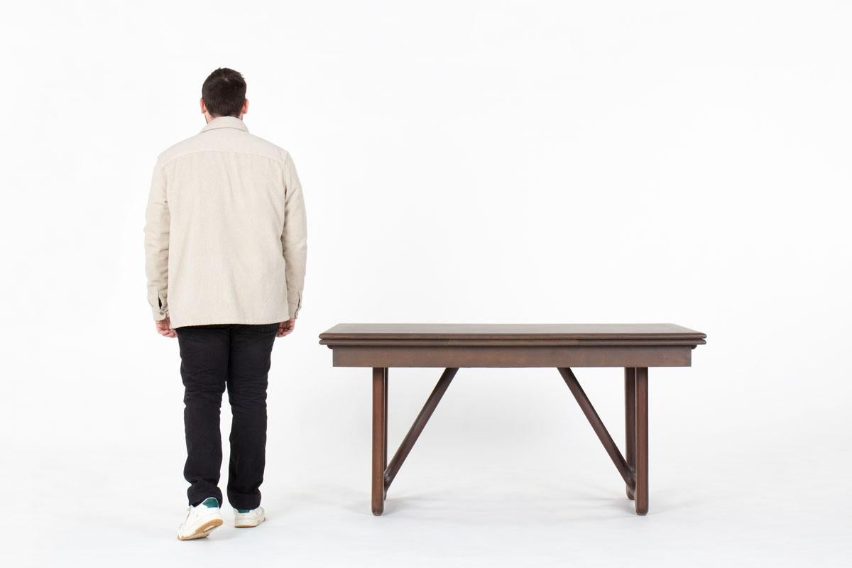 Rectangular Dining Table by Guillerme And Chambron In Oak 1950 For Sale 6