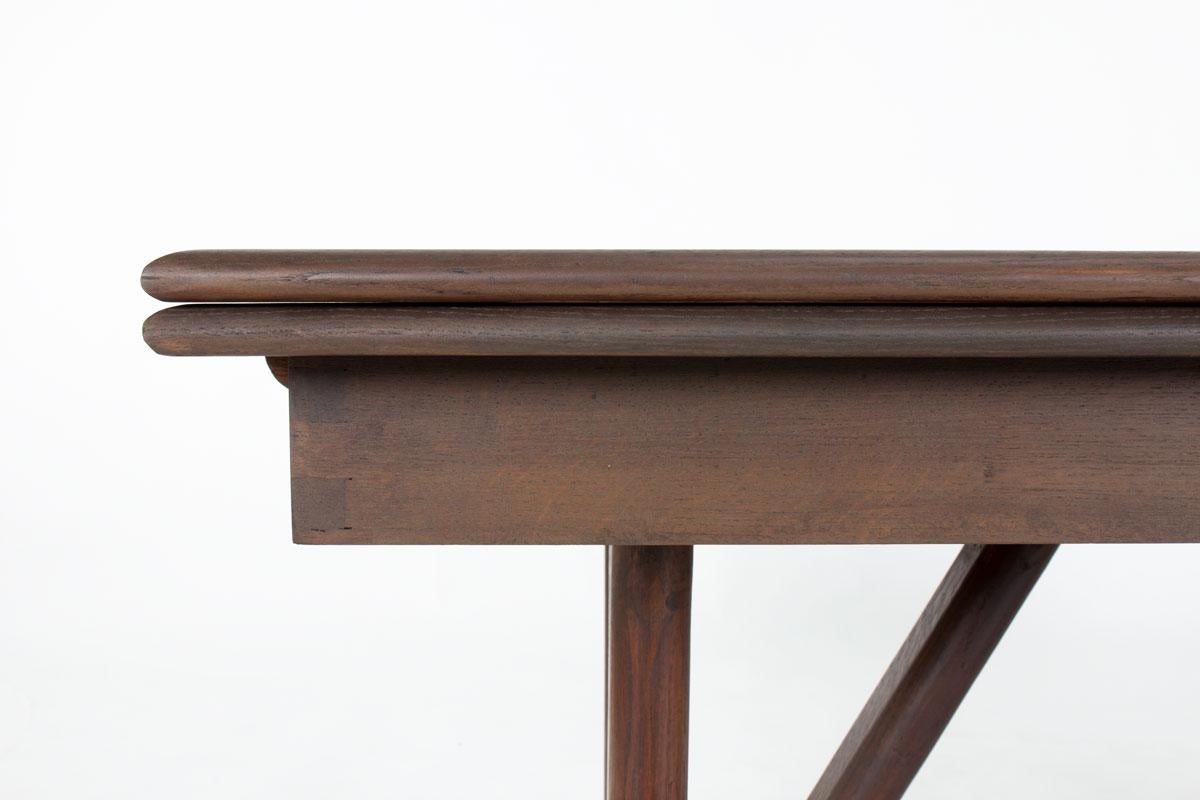 Rectangular Dining Table by Guillerme And Chambron In Oak 1950 For Sale 4