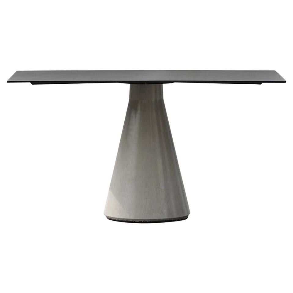 Rectangular Dining Table 'DING' Made of Concrete and Aluminum For Sale