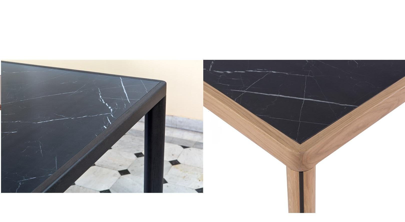 Rectangular Oak Dining Table with Ceramic Patagonia Top Moderno en venta