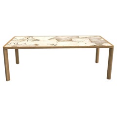 Rectangular Oak Dining Table with Ceramic Patagonia Top