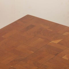 Rectangular dining table, solid wood top, 1980