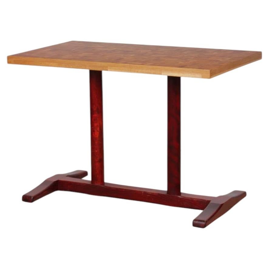 Rectangular dining table, solid wood top, 1980 For Sale