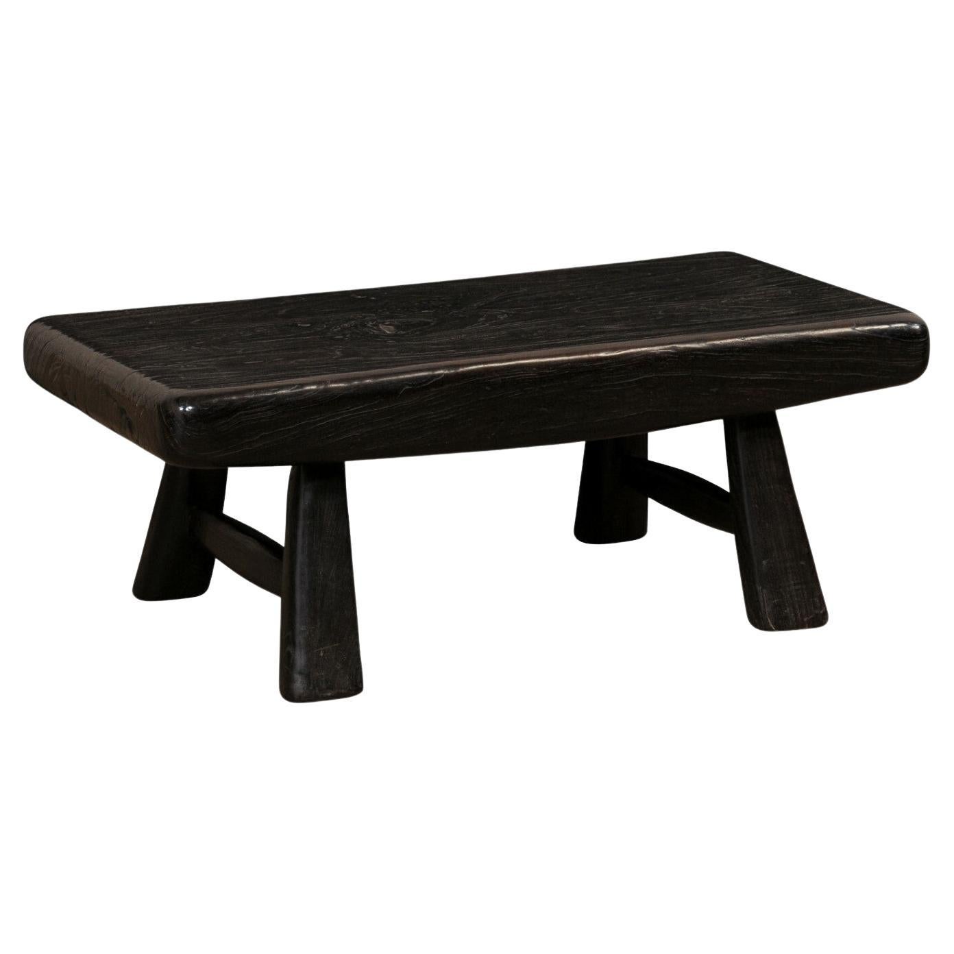 Rectangular Ebonized Teak Coffee Table For Sale