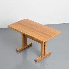 Rectangular elm table for Les Arcs, Charlotte Perriand, 1970s