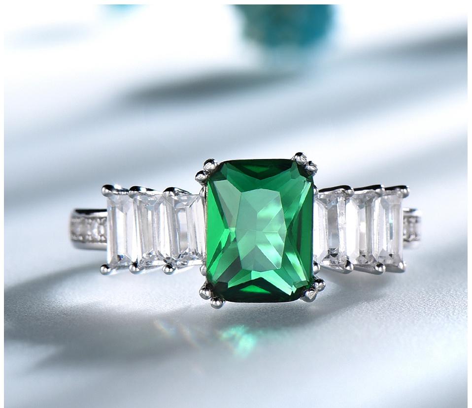 emerald green cubic zirconia rings