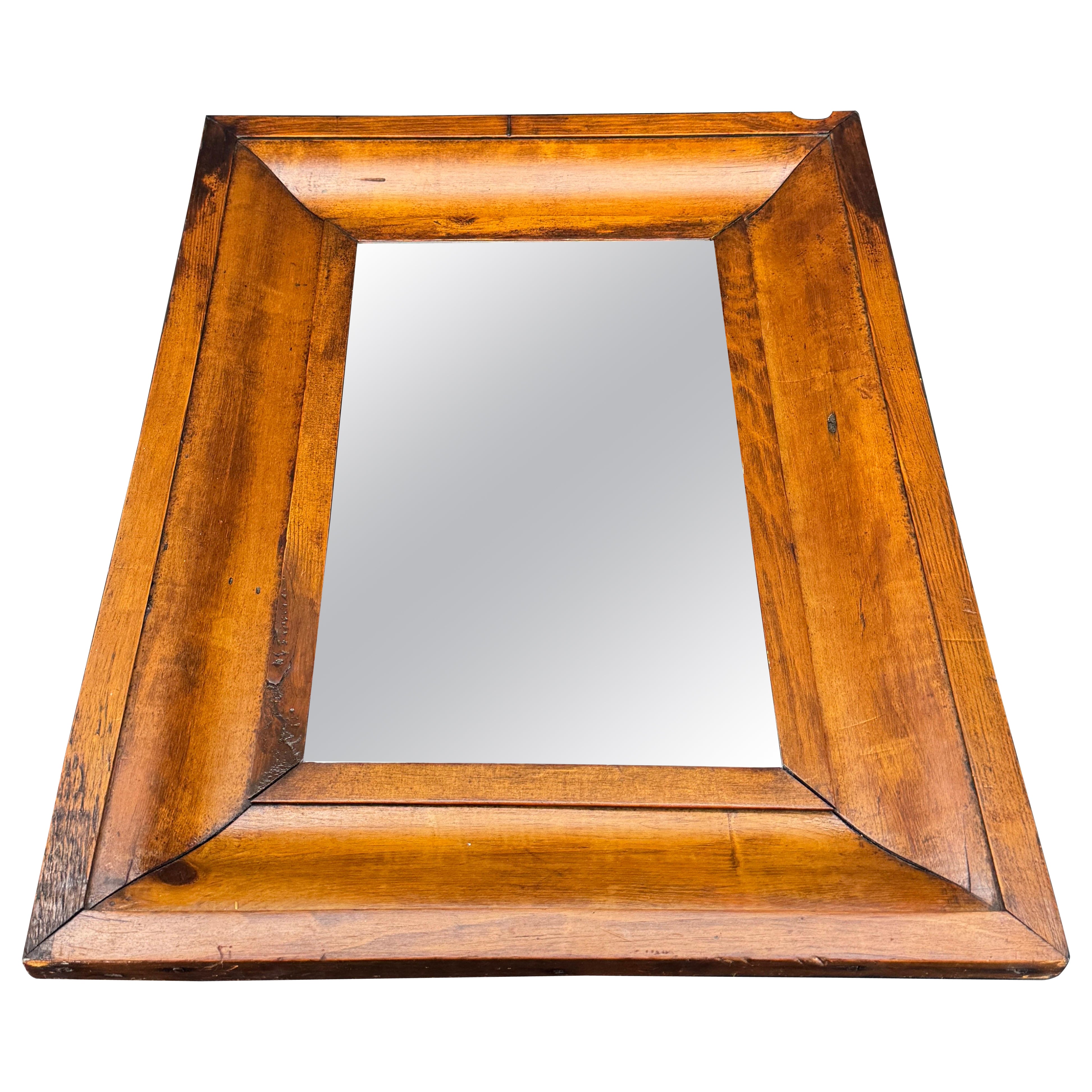 Rectangular Empire Mahogany Wall Mirror, England Late 19th Century