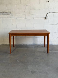 Vintage Rectangular Extendable Teak Dining Table Mid-Century Modern 1960s