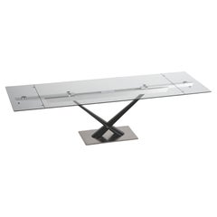Rectangular extendable table in glass Naos Arcadio W 220/300 cm (86.6/118.1 in)