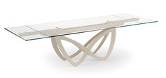 Rectangular extendable table in glass Naos PAR W 220/300 cm (86.6/118.1 in)
