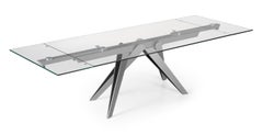 Rectangular extendable table in glass Naos Somnia W 220/300 cm (86.6/118.1 in)