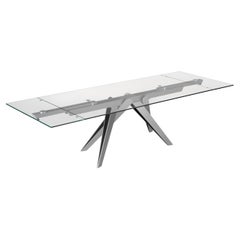 Rectangular extendable table in glass Naos Somnia W 220/300 cm (86.6/118.1 in)