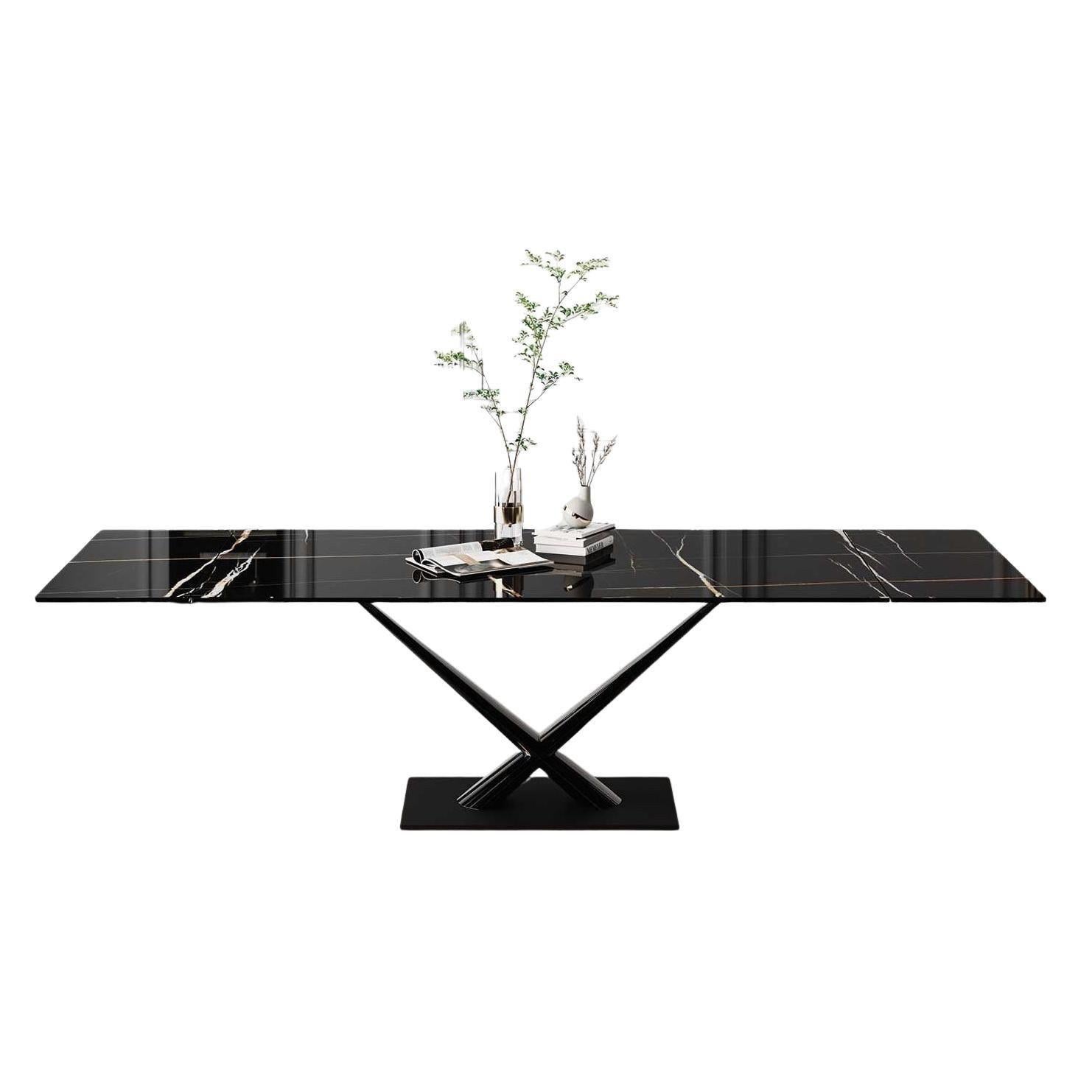 Italian Rectangular extendable table Naos Arcadio W 220/300 cm (86.6/118.1 in) For Sale