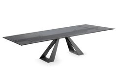 Rectangular extendable table Naos Diapason - Glass W 220/300 cm (86.6/118.1 in)