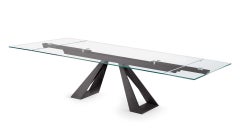 Rectangular extendable table Naos Diapason - Glass W 220/300 cm (86.6/118.1 in)
