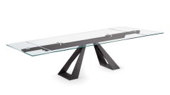 Rectangular extendable table Naos Diapason - Glass W 220/300 cm (86.6/118.1 in)