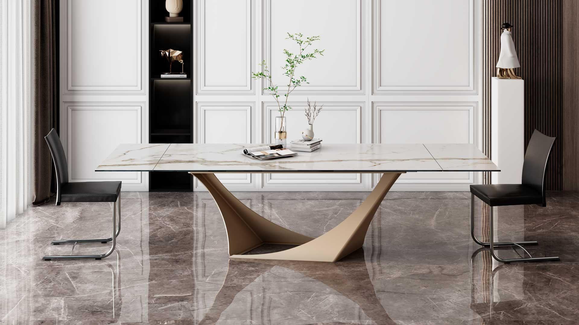 EFESTO - Mesa de comedor extensible
Diseño: A. Casati

La mesa de comedor Efesto combina un diseño refinado con una práctica versatilidad, creando un sofisticado centro de mesa para interiores contemporáneos. Ideal para las comidas diarias y las