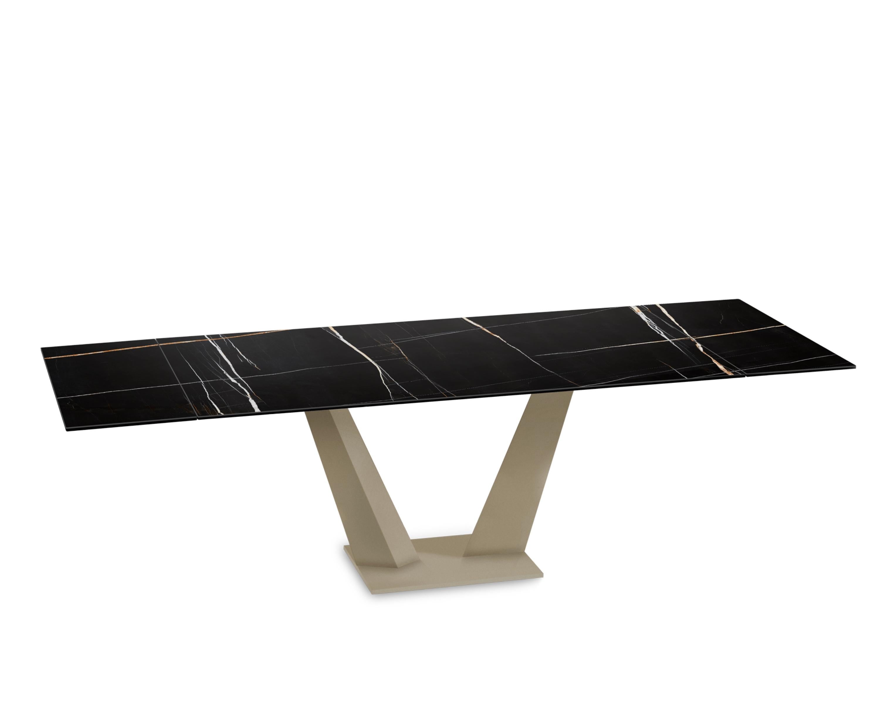 Italian Rectangular extendable table Naos FEELING - W 200/280 cm (78.74/110.24 in) For Sale