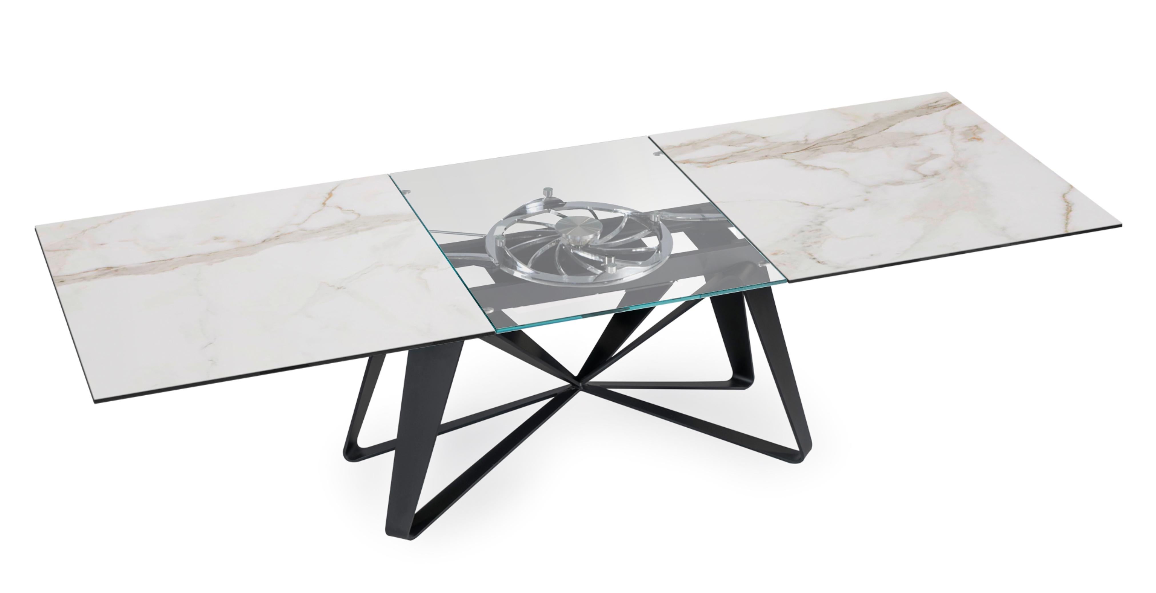 FLOCON – Extendable Dining Table
Design: A. Casati

The Flocon dining table combines modern sophistication with innovative functionality, offering a versatile centerpiece for contemporary interiors. Perfect for both daily meals and formal occasions,