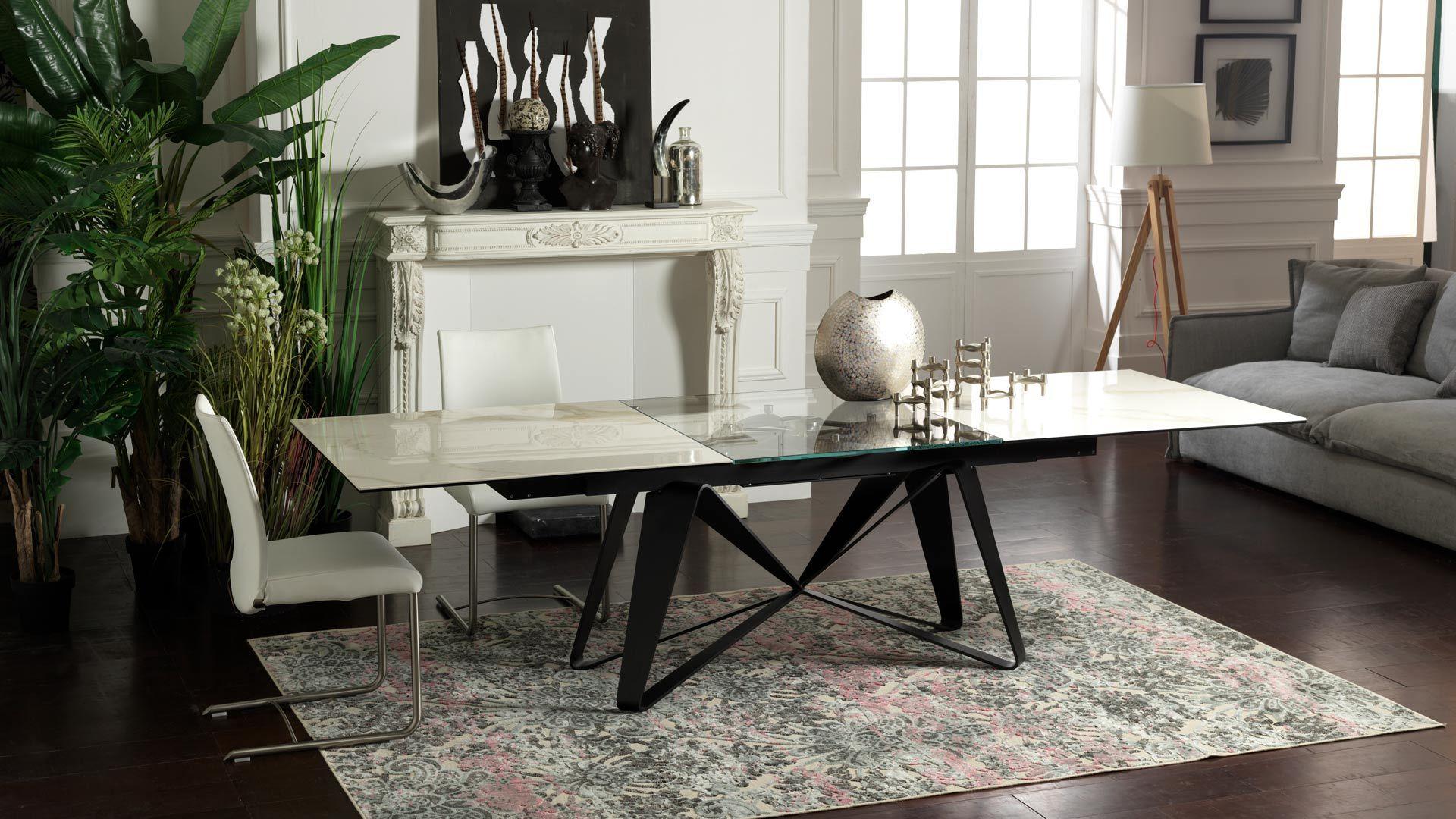 Italian Rectangular extendable table Naos FLOCON W 200/280 cm (78.74/110.24 in) in vendita