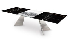 Rectangular extendable table Naos Galax - Ceramic Sahara Noir