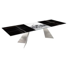 Rectangular extendable table Naos Galax - Ceramic Sahara Noir