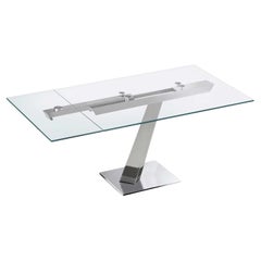 Rectangular extendable table Naos HELP - Extralight glass