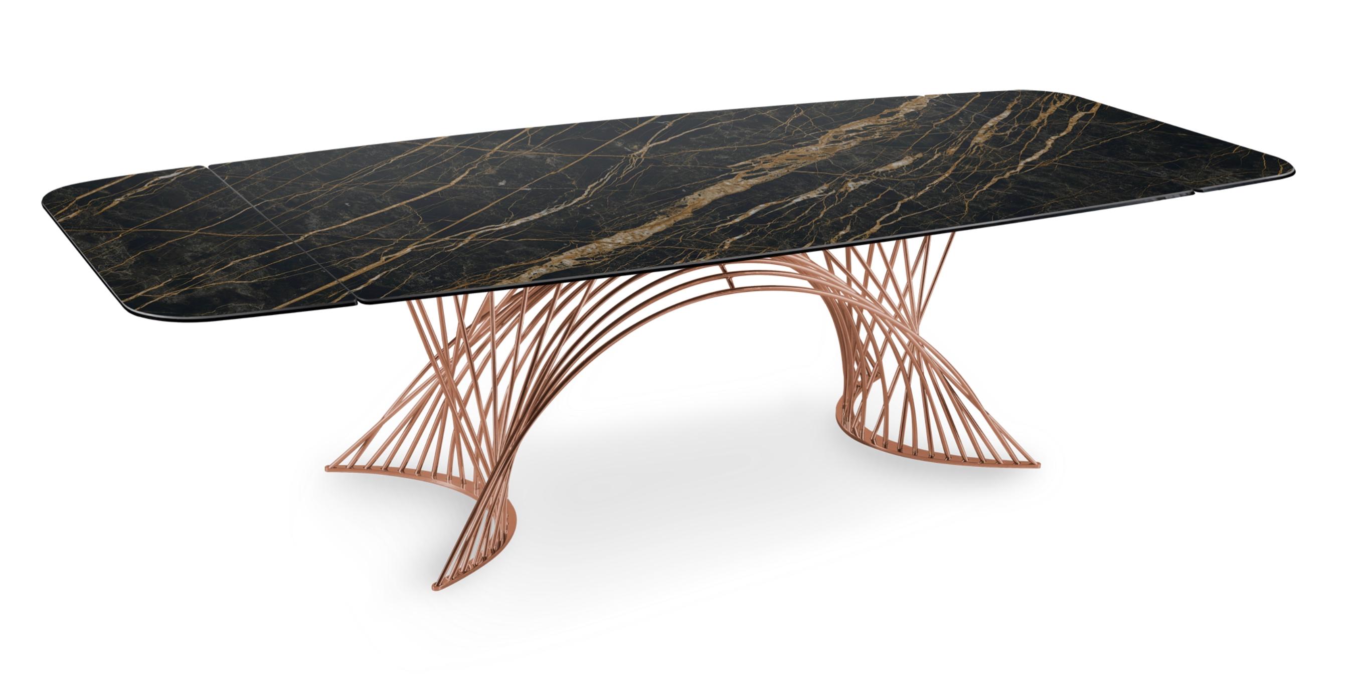 Rectangular extendable table Naos Latour - W 220/300cm (86.6/118.1 in) In condizioni Nuovo in vendita a Alcamo, IT