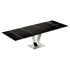Rectangular extendable table Naos Minosse Sahara noir W200/300cm (78.74/118.1in)