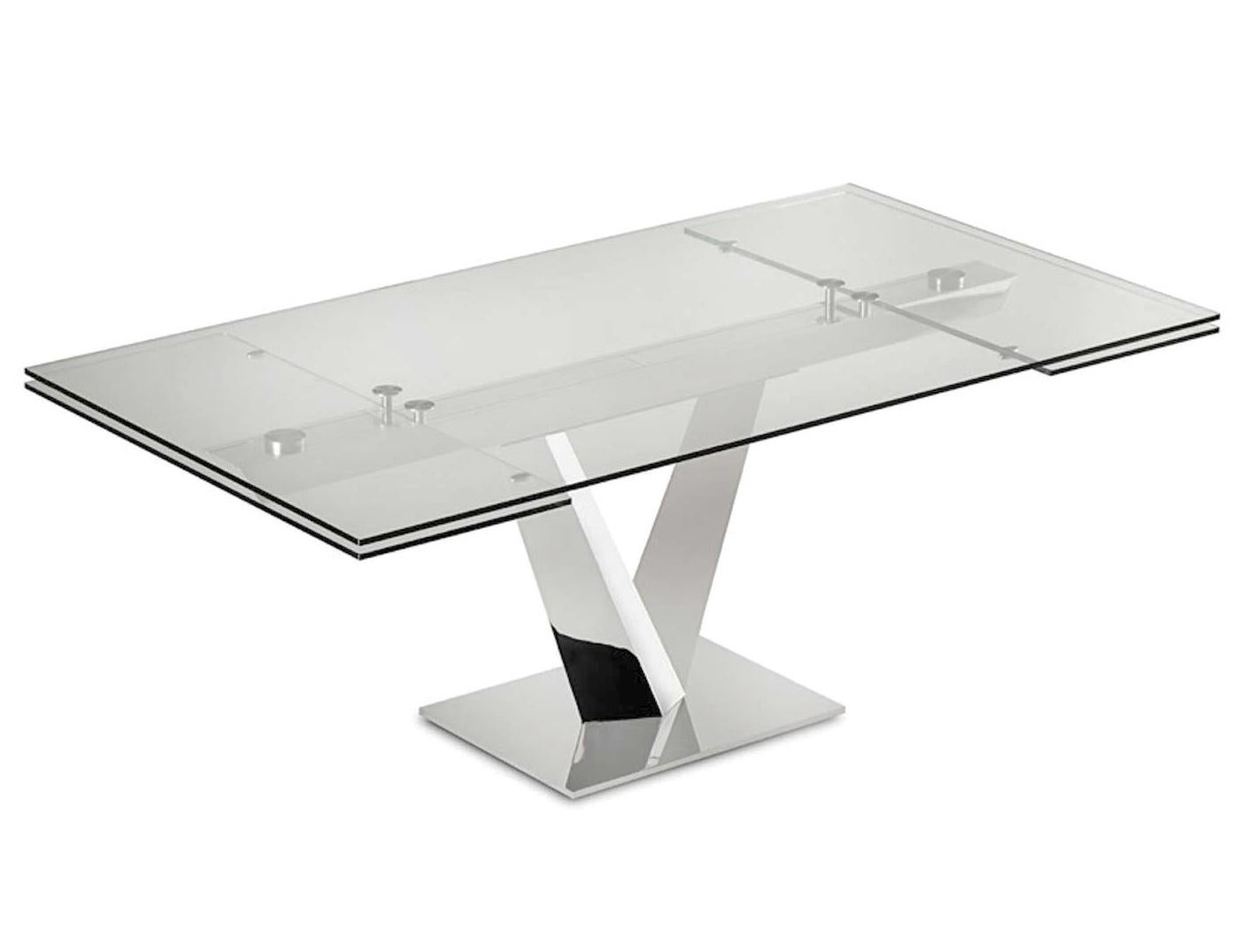 Italian Rectangular extendable table Naos Minosse W 200/300 cm (78.74/118.1 in) For Sale