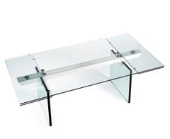 Rectangular extendable table Naos SANTIAGO - Glass W 220/300 cm (86.6/118.1 in)