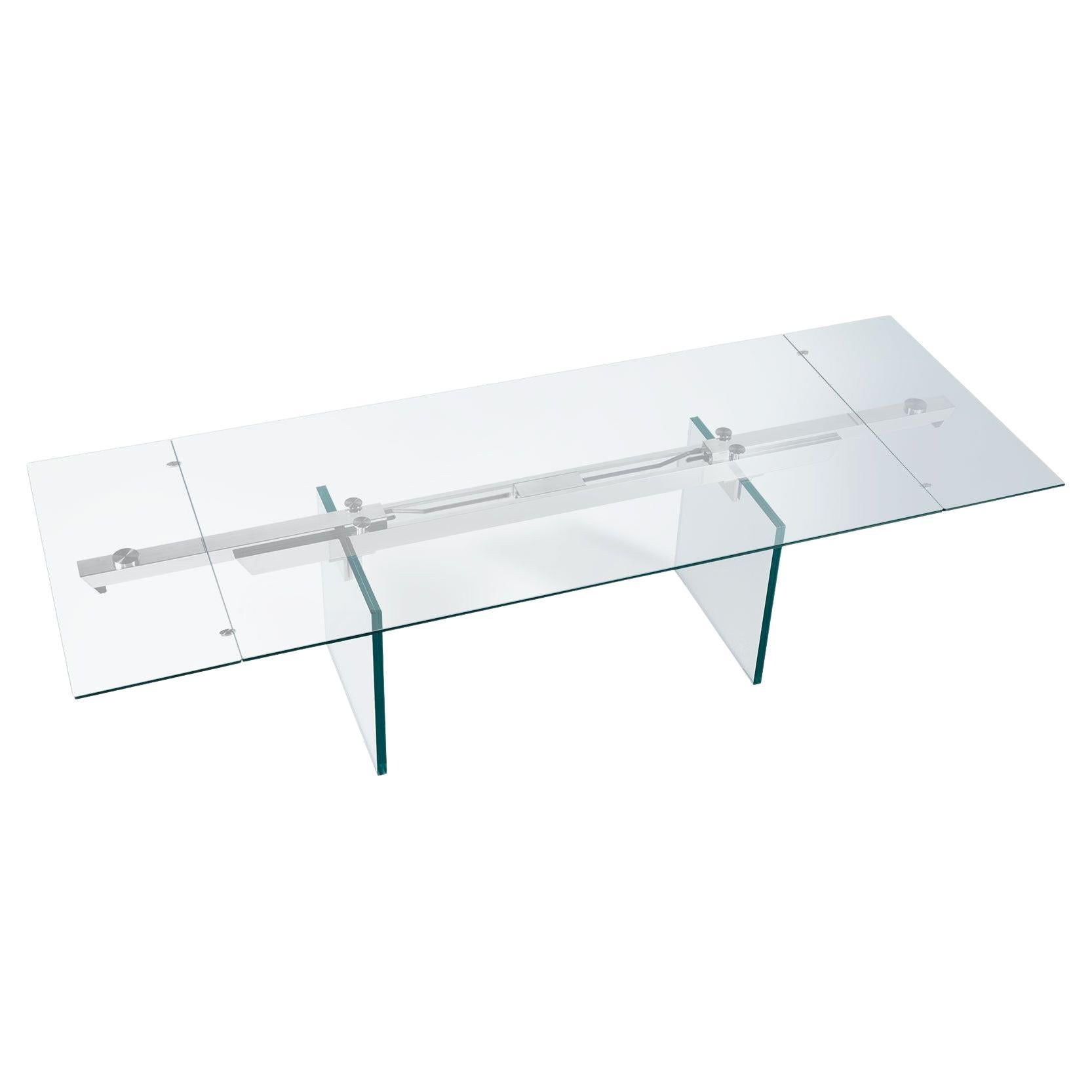 Rectangular extendable table Naos SANTIAGO - Glass W 220/300 cm (86.6/118.1 in)