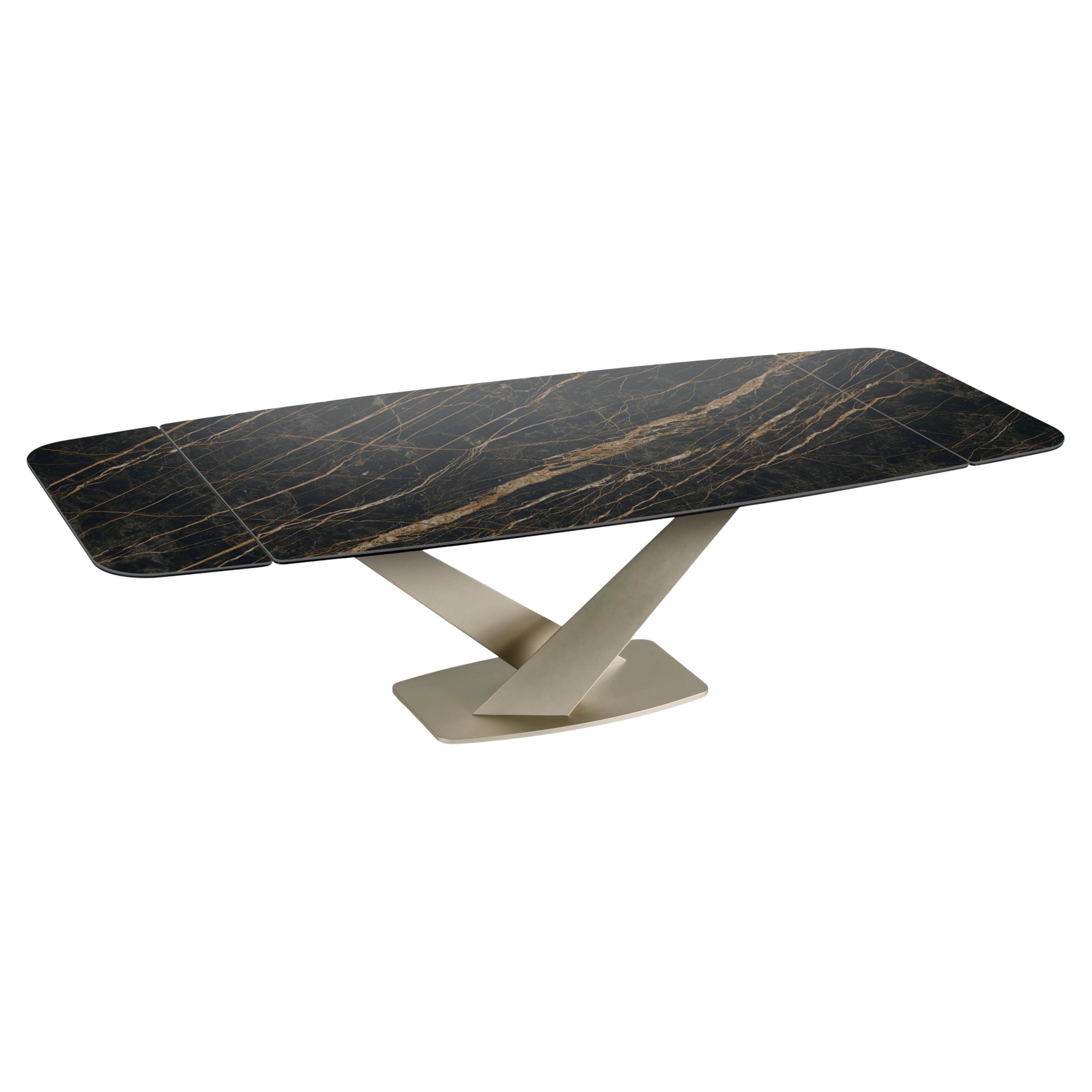 Rectangular extendable table Naos Zeus - Ceramic Black desire