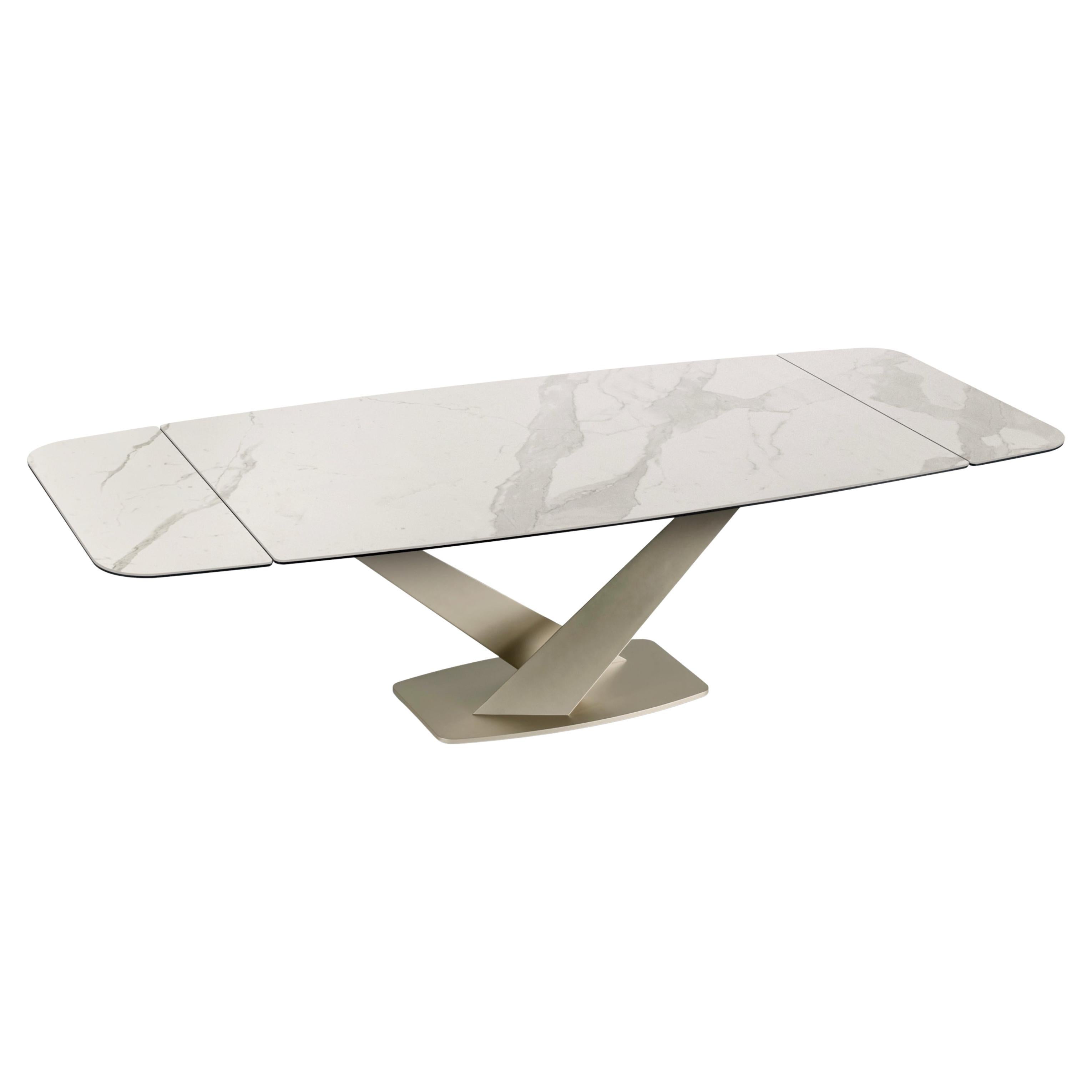 Rectangular extendable table Naos Zeus - Ceramic Statuario