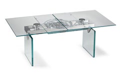 Rectangular extendable table with motorized mechanism Naos Quasar - Extralight