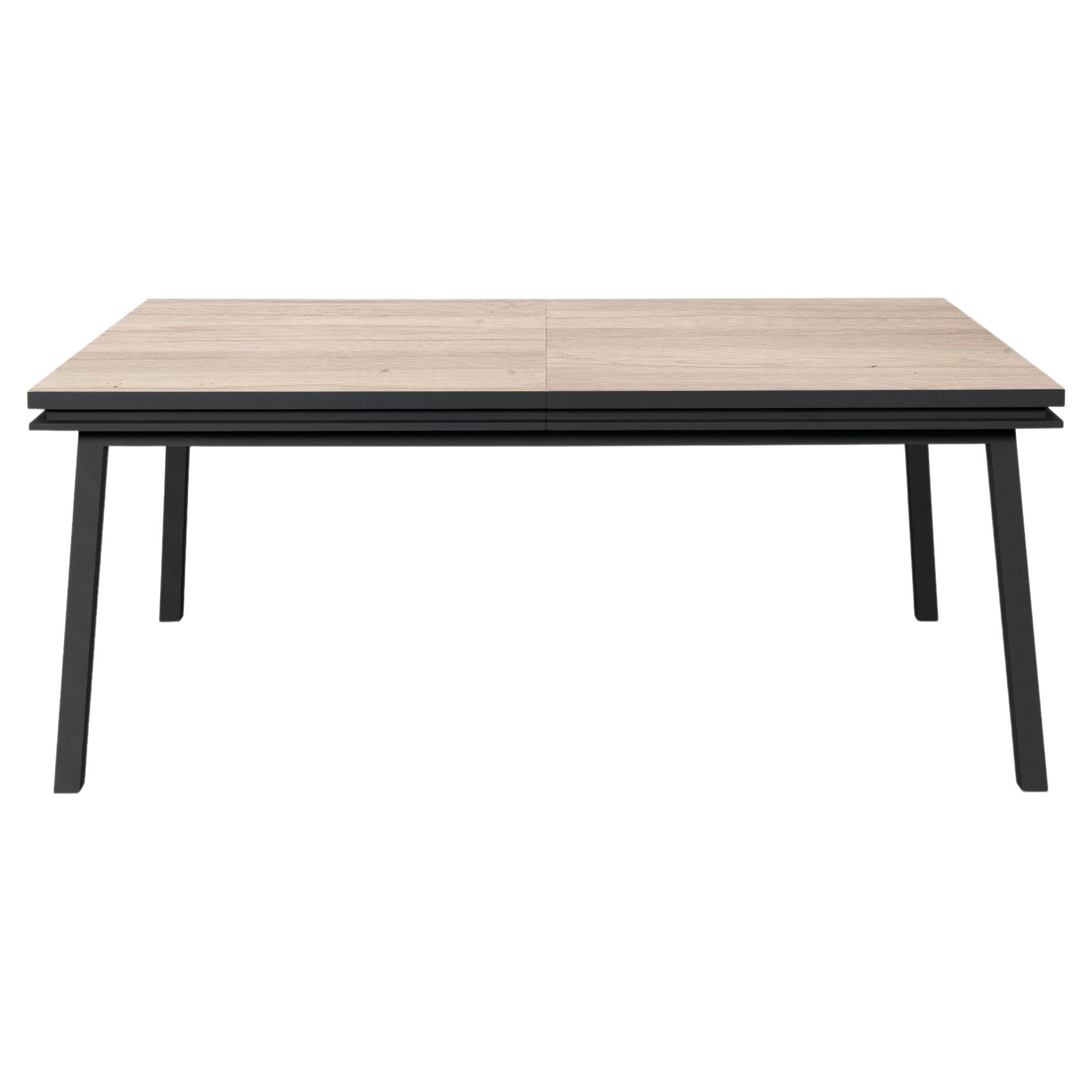 Extensible dining table 100% in solid oak, French design by Eric Gizard -Paris