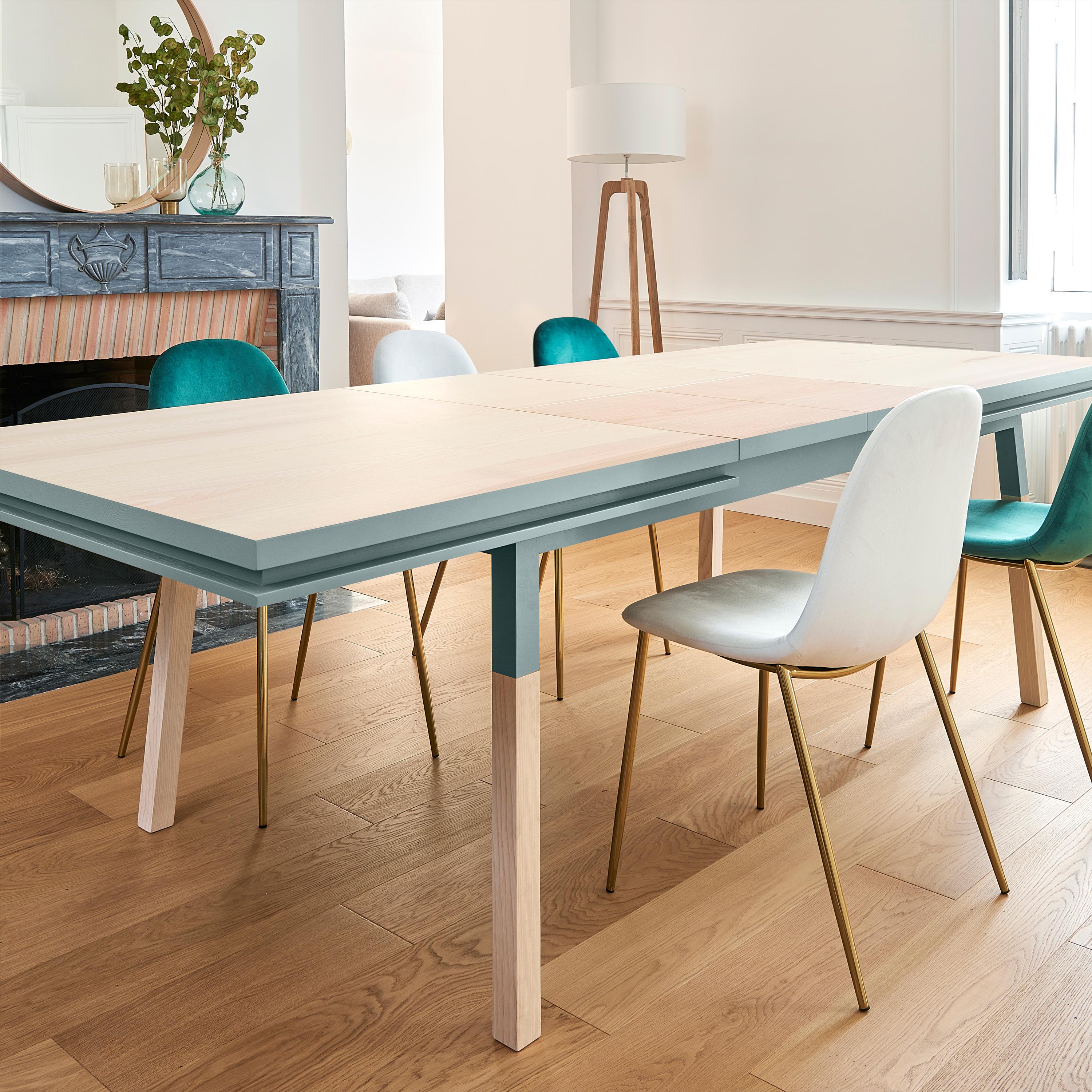 Dining Table in Solid Ash Wood, Design by Eric Gizard, 100% Made in France For Sale 1