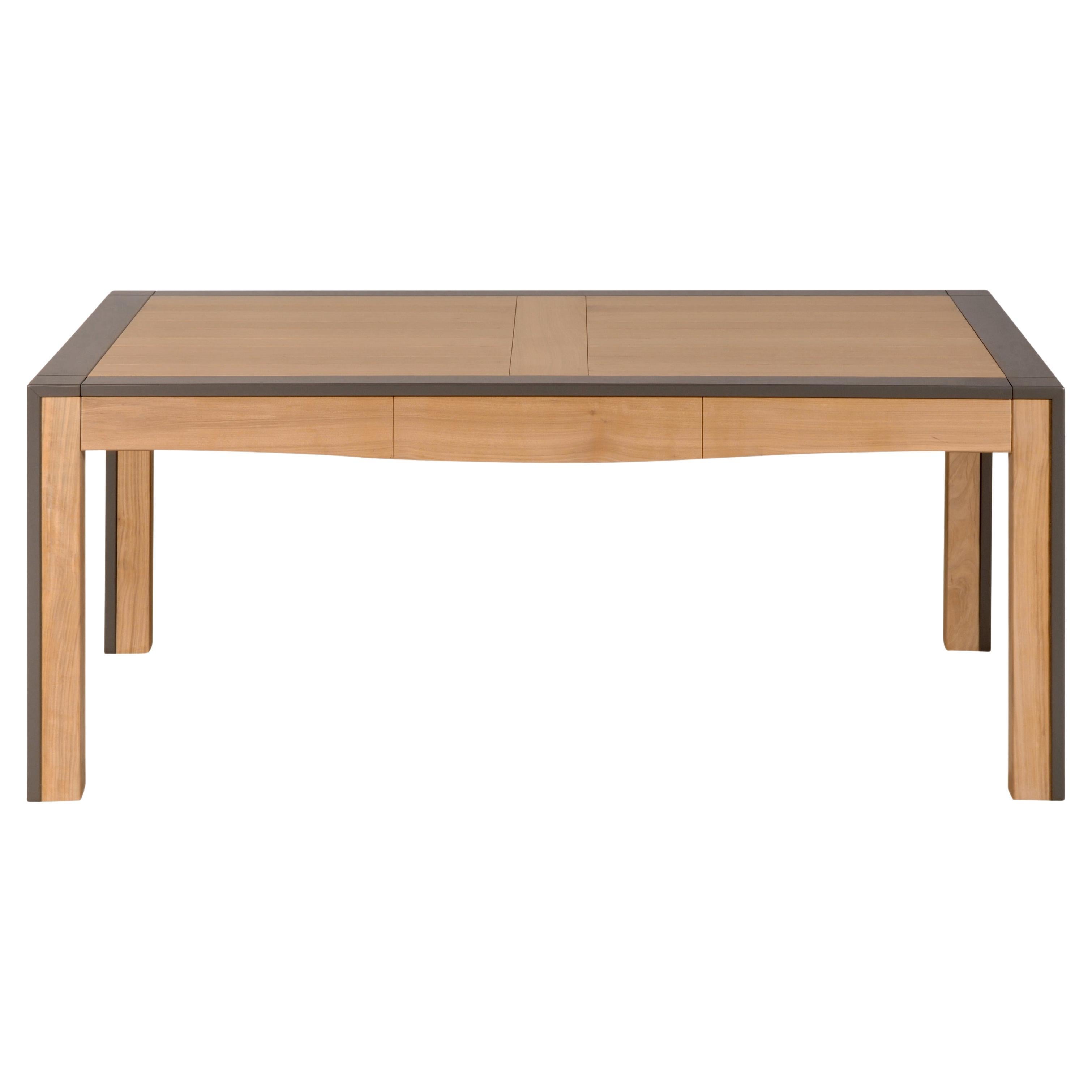 Rectangular Extensible Dining Table with 2 Leaves in French Solid Cherry For Sale