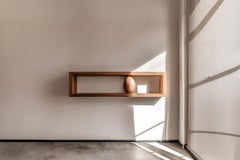 Rectangular Floating Shelf and One Large Sculptural Wooden Pebble Sereno by Nono
