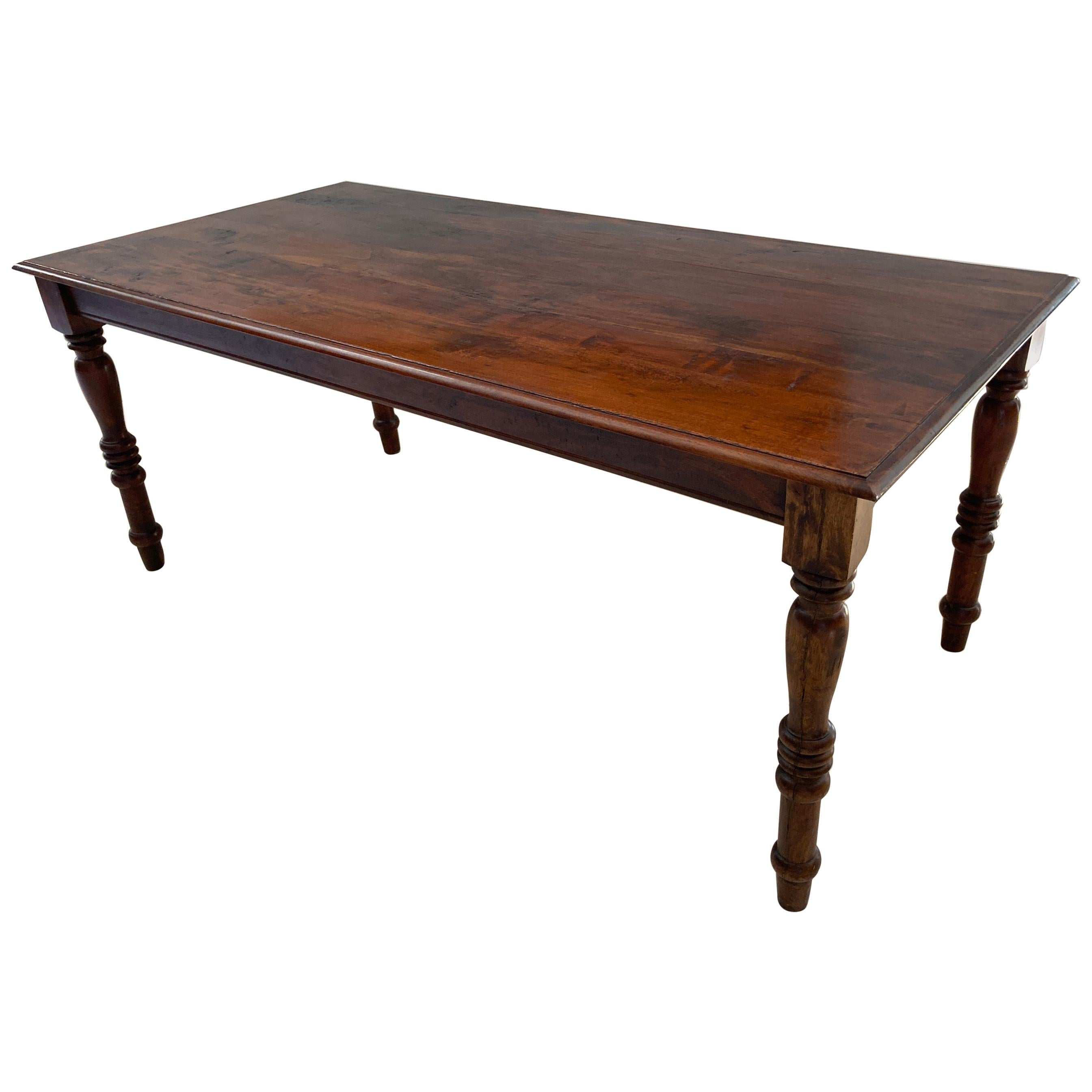 Rectangular French Provincial Style Farmhouse Refectory Dining Table