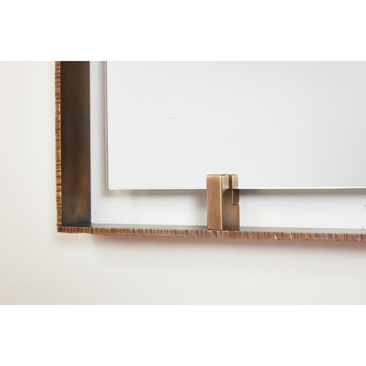 Rectangular Gauged Edge Mirror by William Emmerson For Sale 2