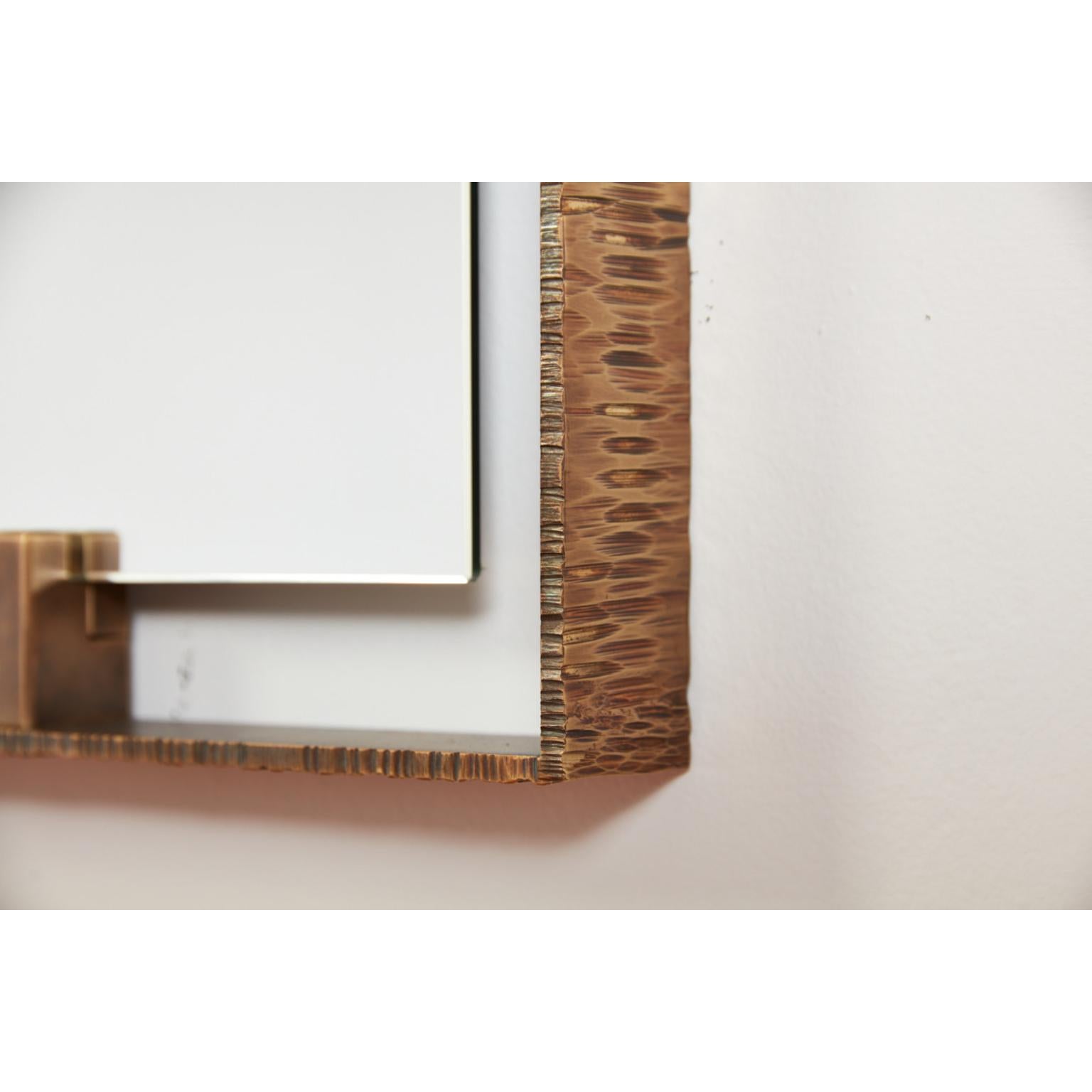 Rectangular Gauged Edge Mirror by William Emmerson For Sale 5