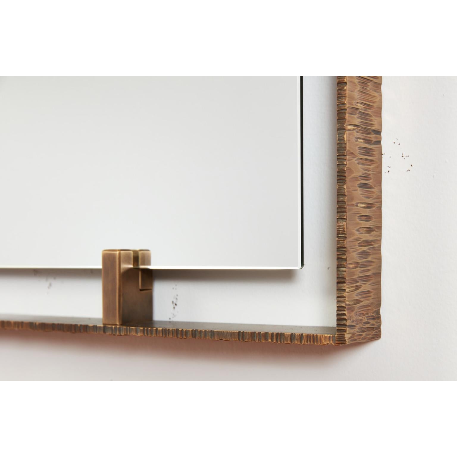 Rectangular Gauged Edge Mirror by William Emmerson For Sale 6