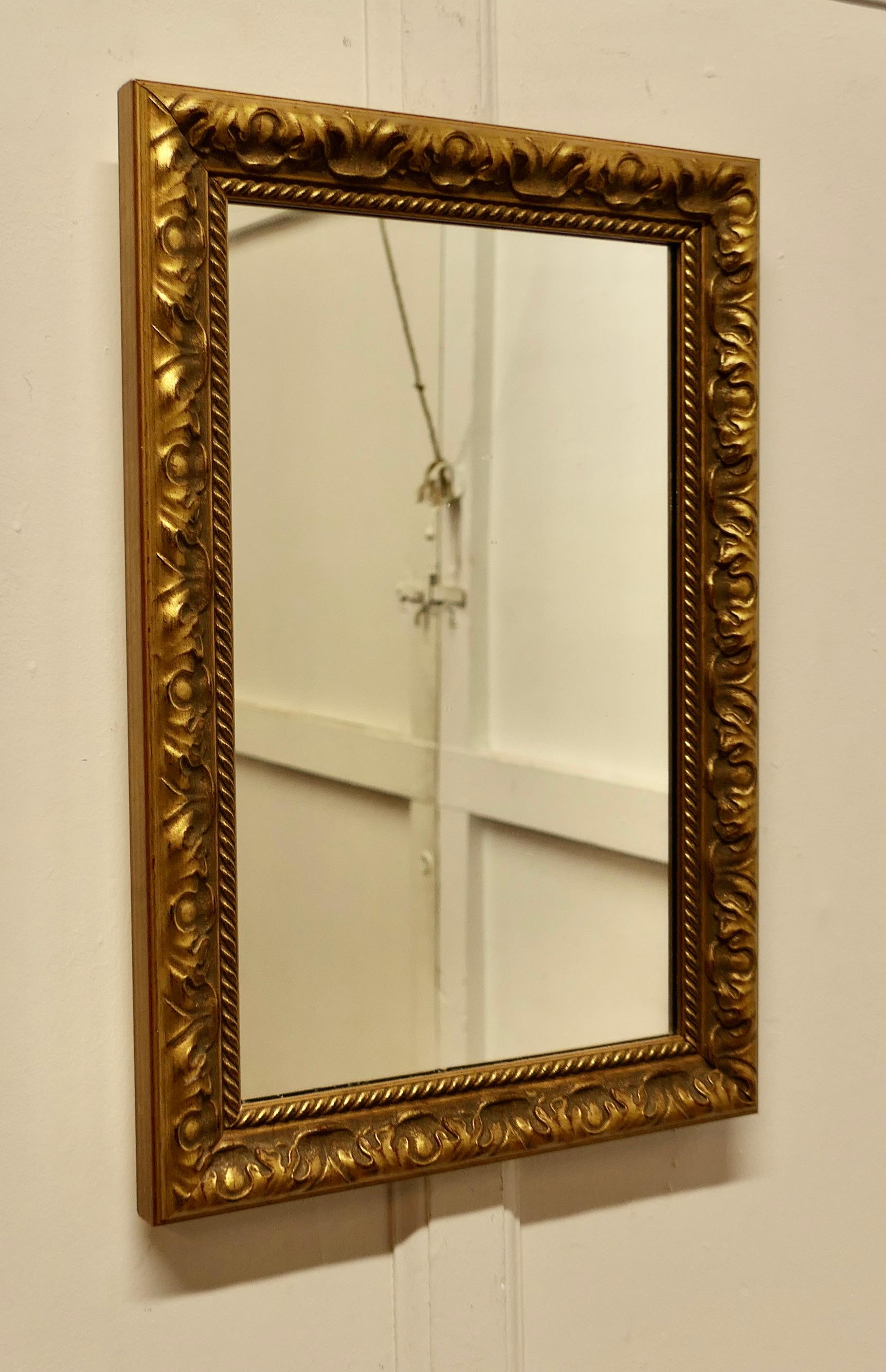 Adam Style Rectangular Gilt Wall Mirror    For Sale