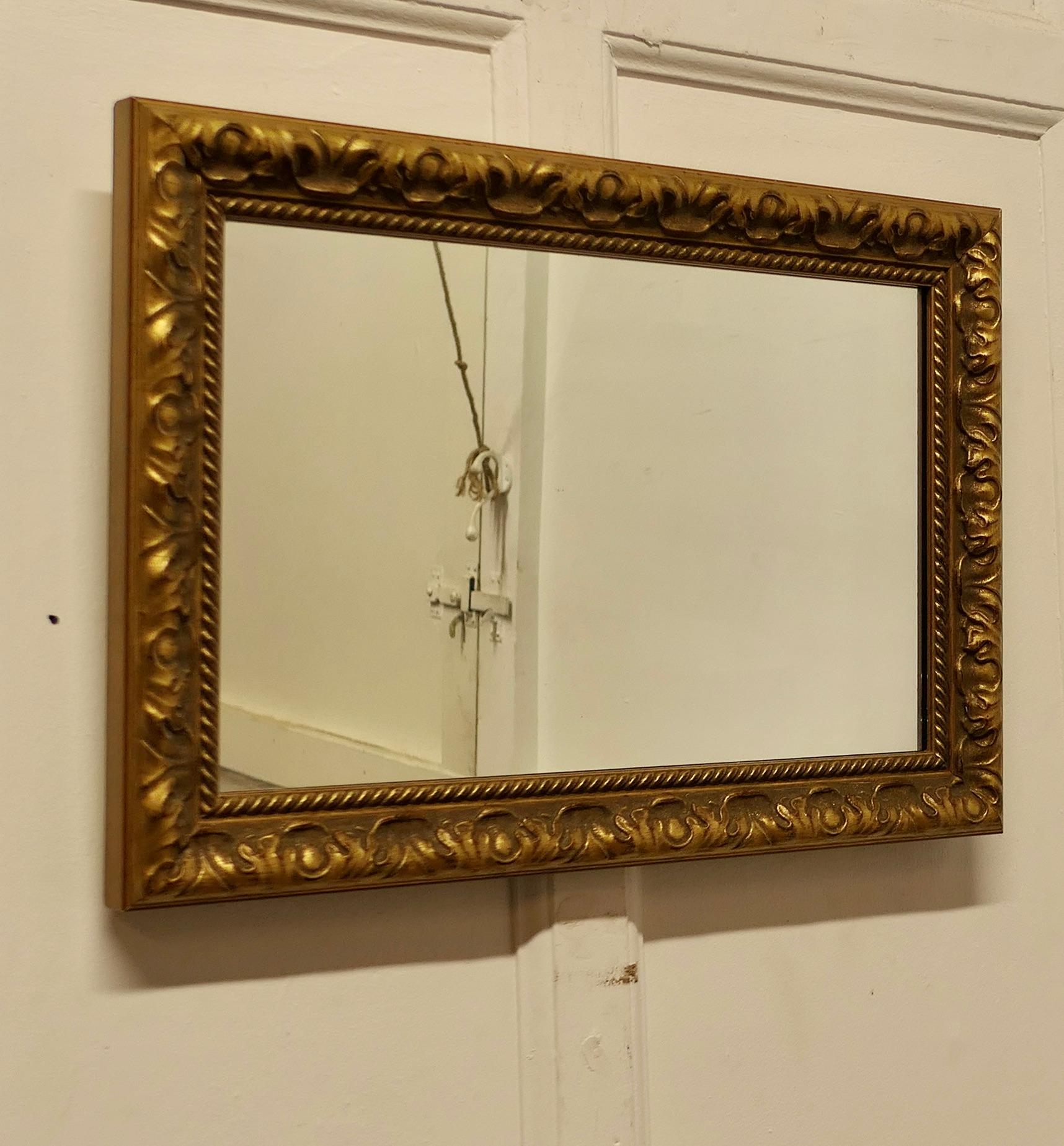 Rectangular Gilt Wall Mirror    For Sale 1